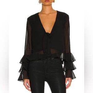 NWT- Tularosa Winnie Blouse in Black- Small